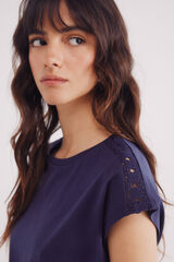 Springfield Playera hombros crochet marino