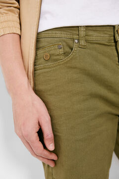 Springfield Bermuda vaquera 5 bolsillos slim lavada khaki