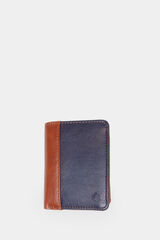 Springfield Cartera slim efecto piel bicolor azul