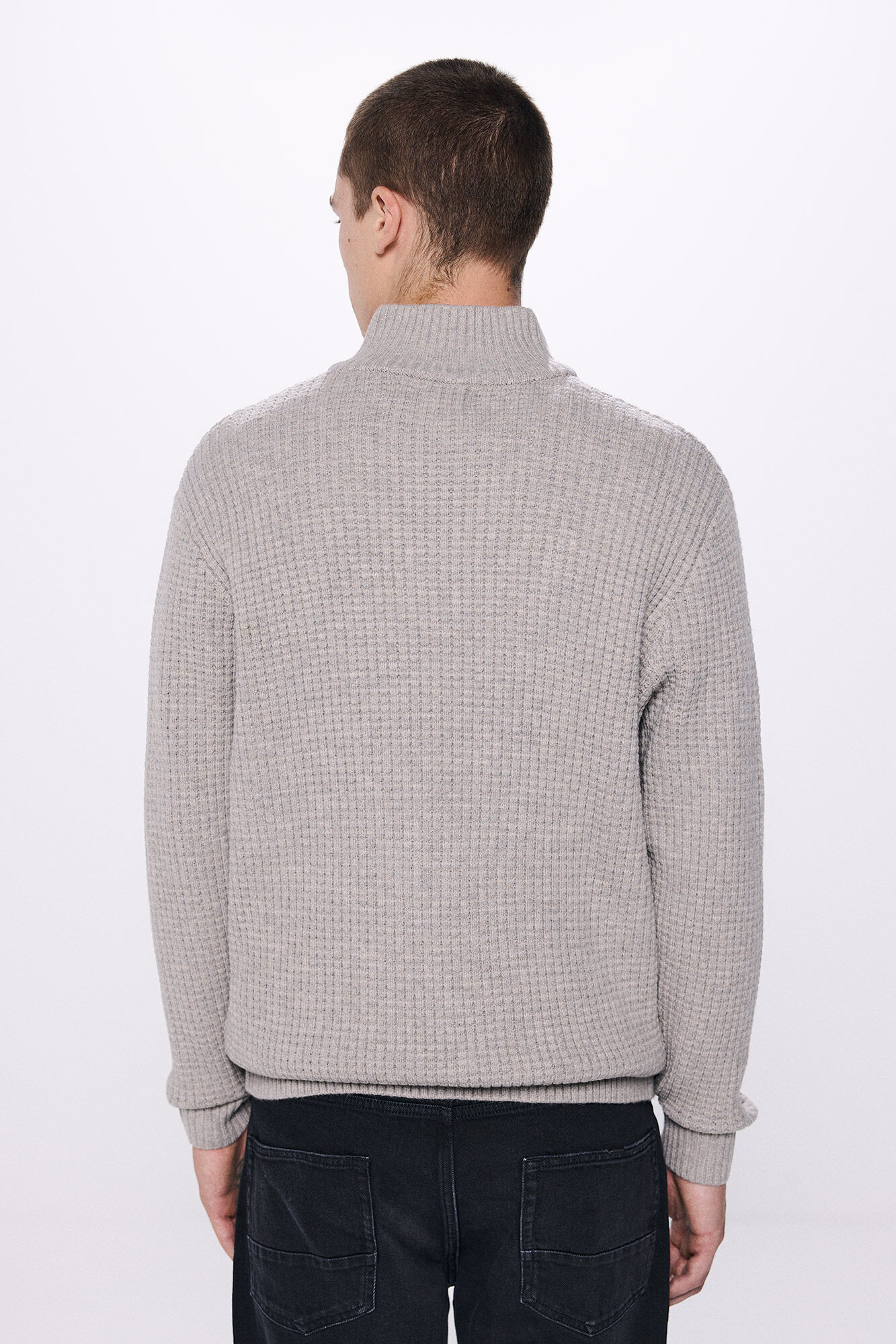 Springfield Su&eacute;ter cuello camionero estructura gris