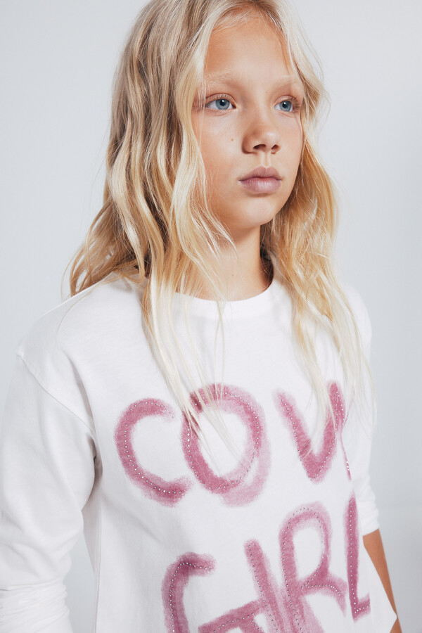 Springfield Kids Playera cowgirl niña marfil