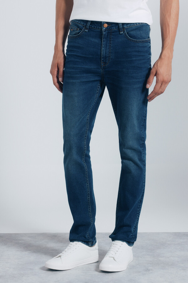 Springfield Jeans sobretintado skinny fit turquesa