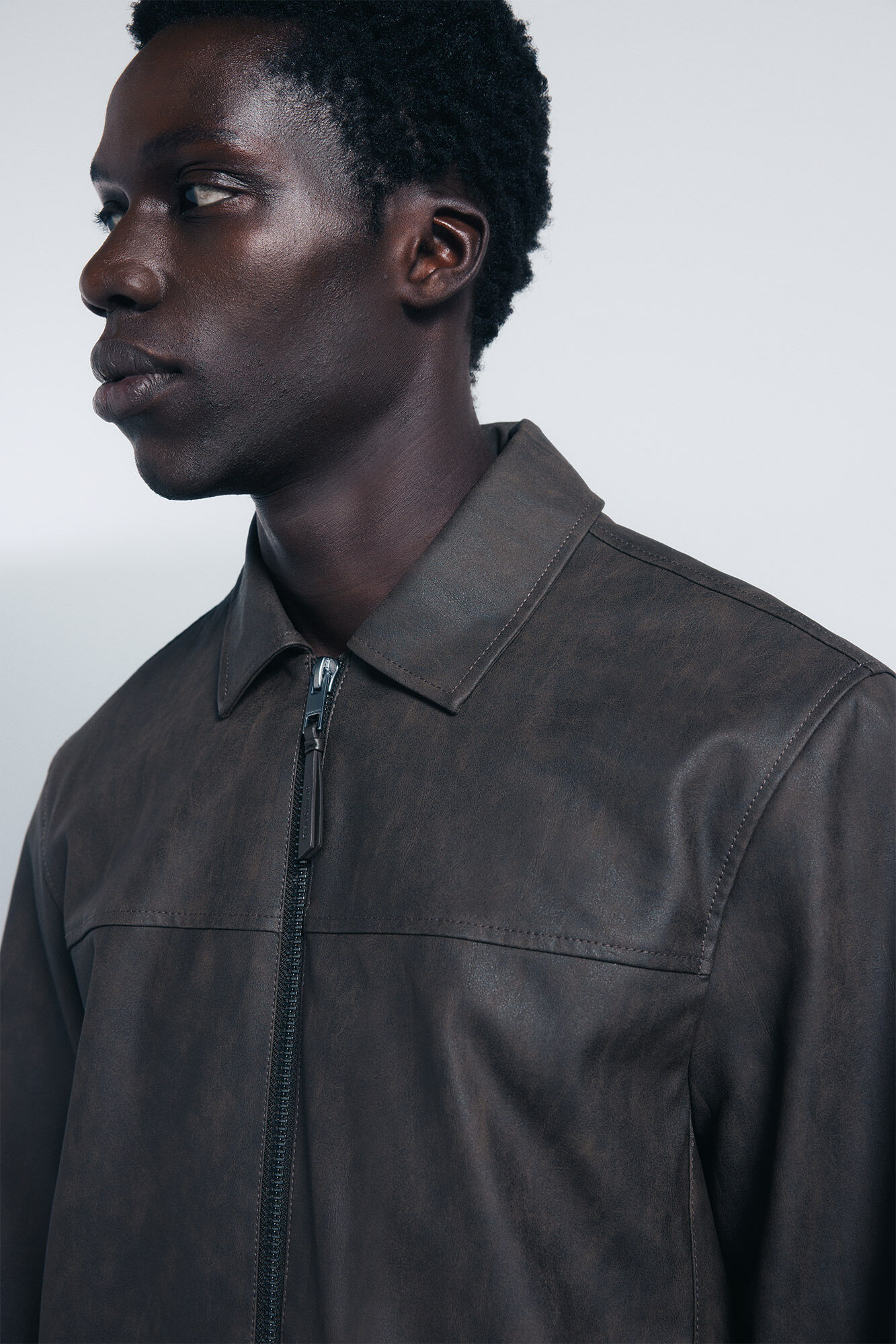 Springfield Chamarra efecto piel estampado