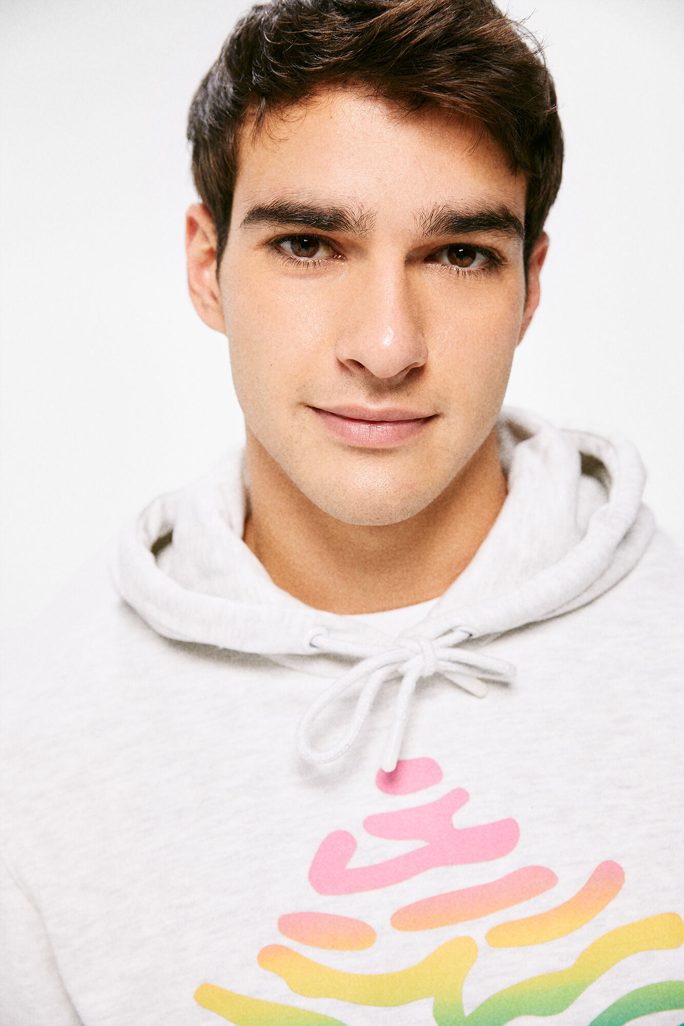 Springfield Sudadera capucha logo degradado gris