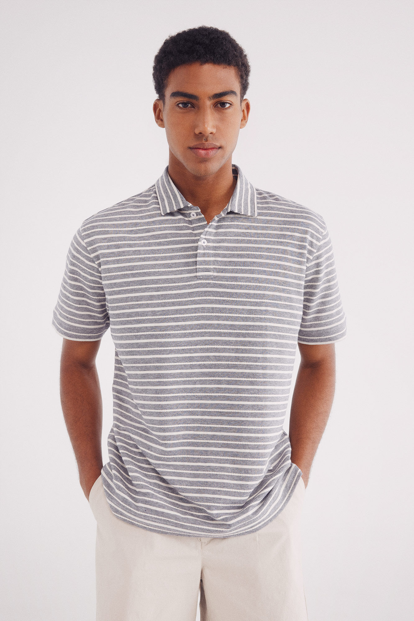 Springfield Polo jersey microrraya estructura regular fit