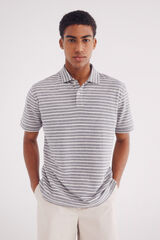 Springfield Polo jersey microrraya estructura regular fit azul