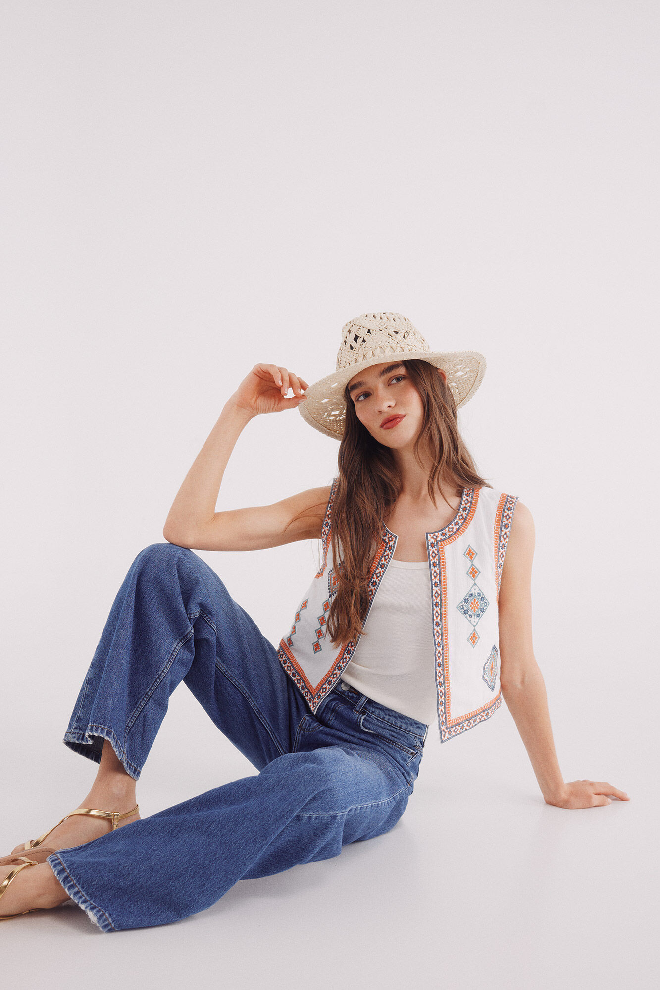 Springfield Bordado bohemio chaleco