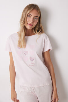 Womensecret Pijama 100% algodón rosa corazones rosa