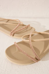 Womensecret Chanclas impermeables con suela cómoda café