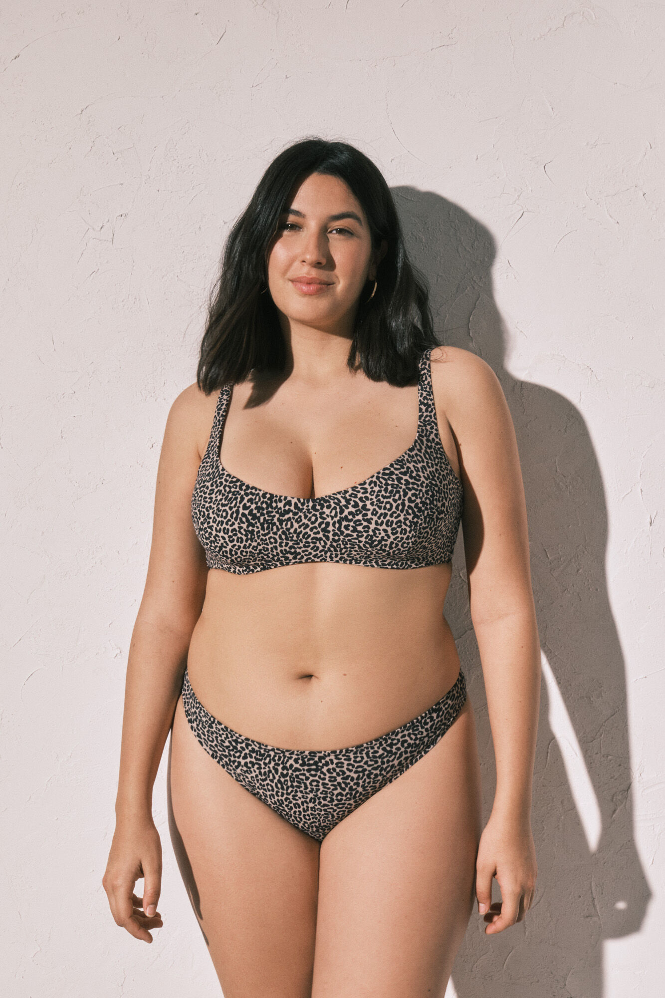 Women'secret Top de bikini horizontal con capacidad estampado animal blanco