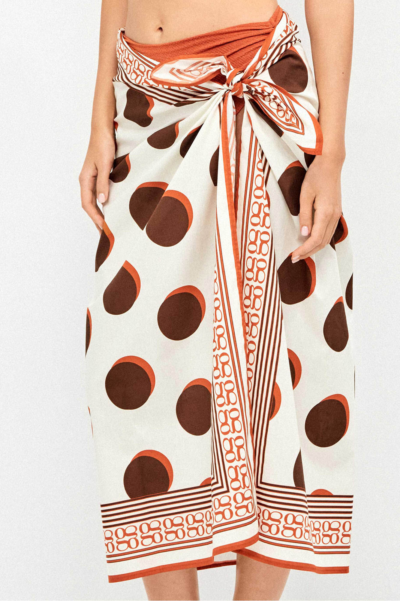 Gisela Pareo falda estampado de 100% algod&oacute;n
