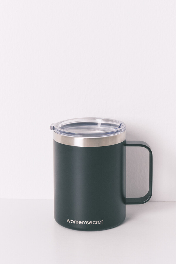 Women'secret Taza térmica con estampado de catrina negro