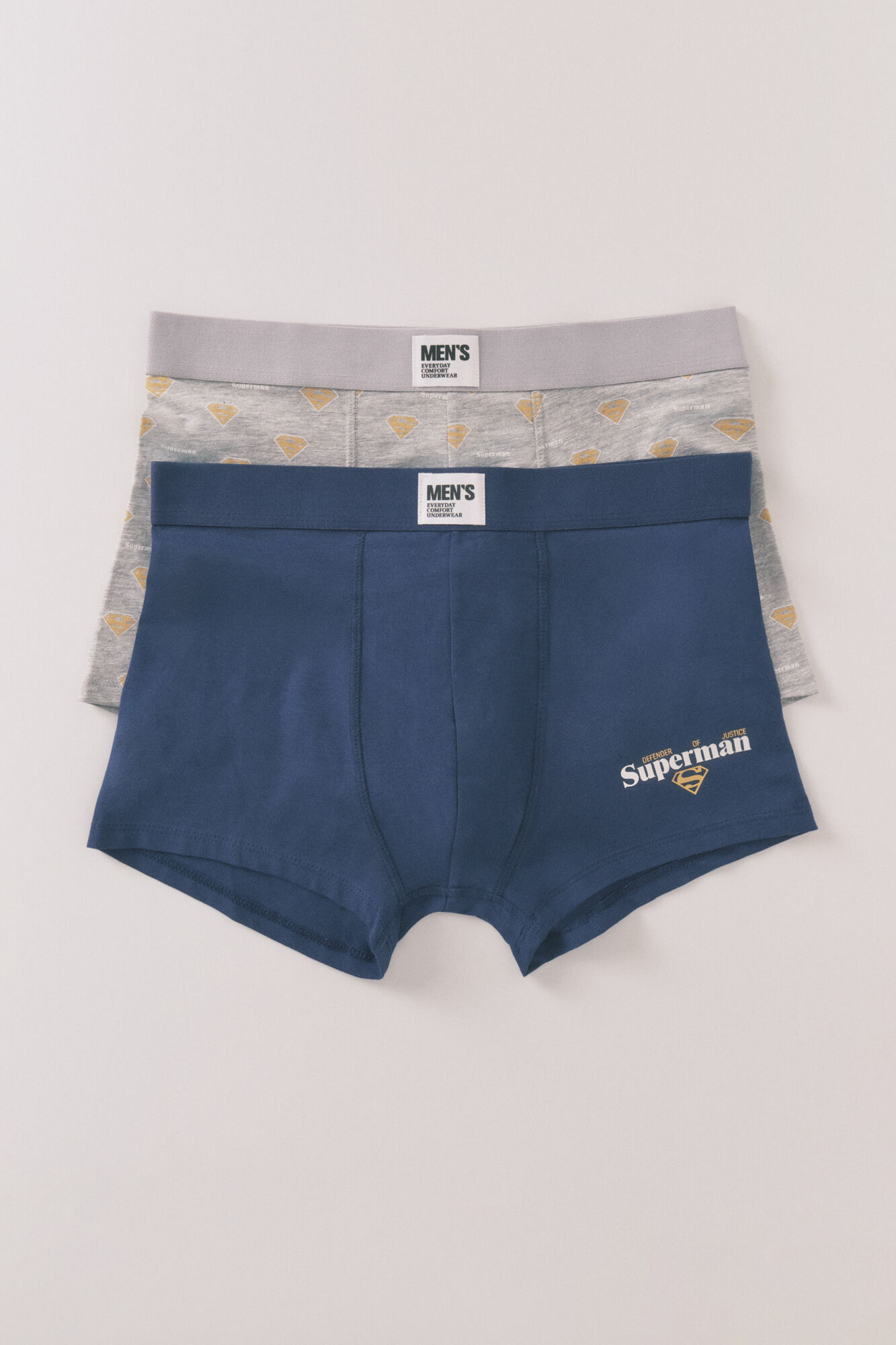 Women'secret Pack de 2 boxer grises de Superman gris