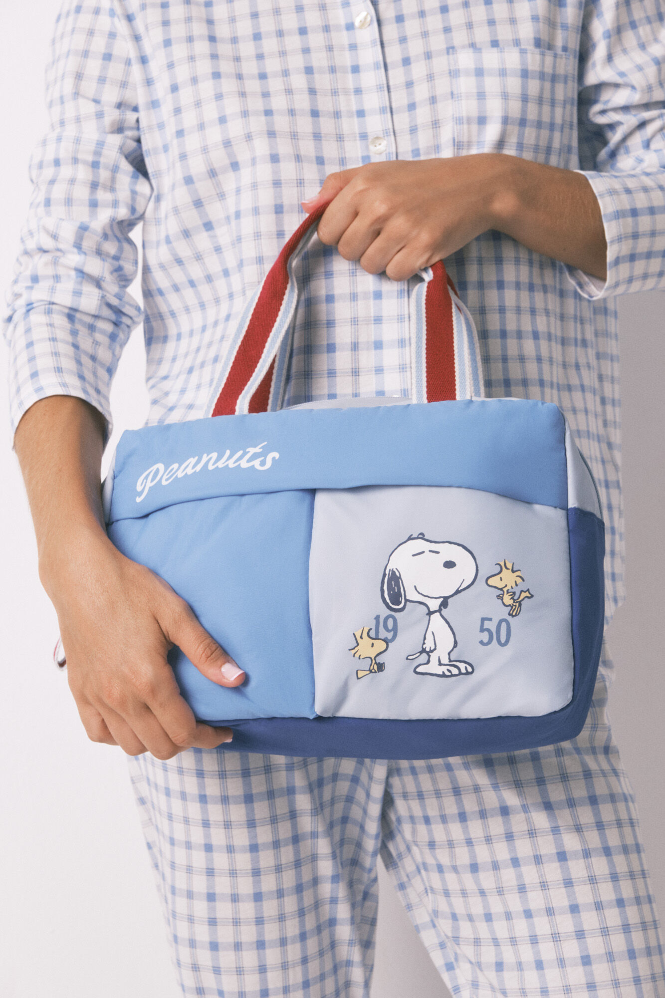 Women'secret Neceser grande con estampado de Snoopy azul estampado