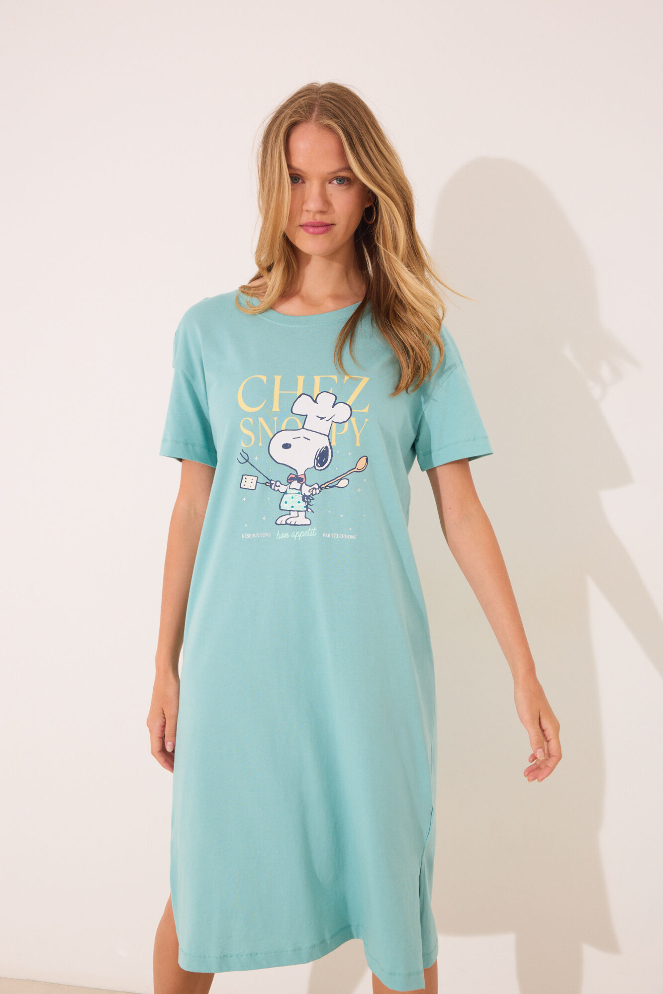 Women'secret Camis&oacute;n largo 100% algod&oacute;n Sebastian verde