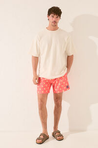 Womensecret Traje de baño para hombre con estampado de emoticonos coral