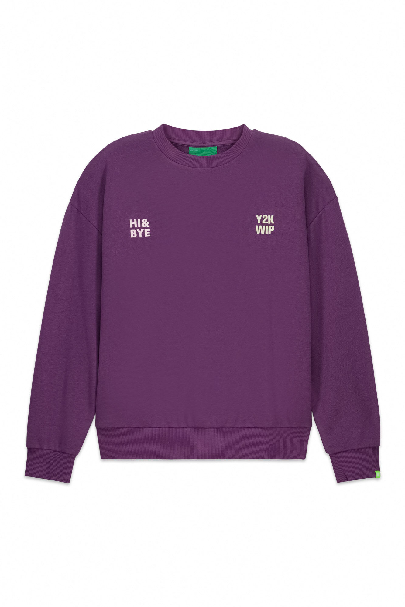 HI&BYE Sudadera afelpada de algod&oacute;n morada morado/lila