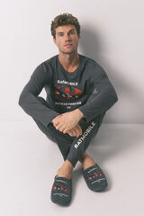 Women'secret Pantuflas para casa grises de Batman gris