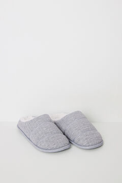Womensecret Pantuflas para casa cerradas con relleno color marfil azul