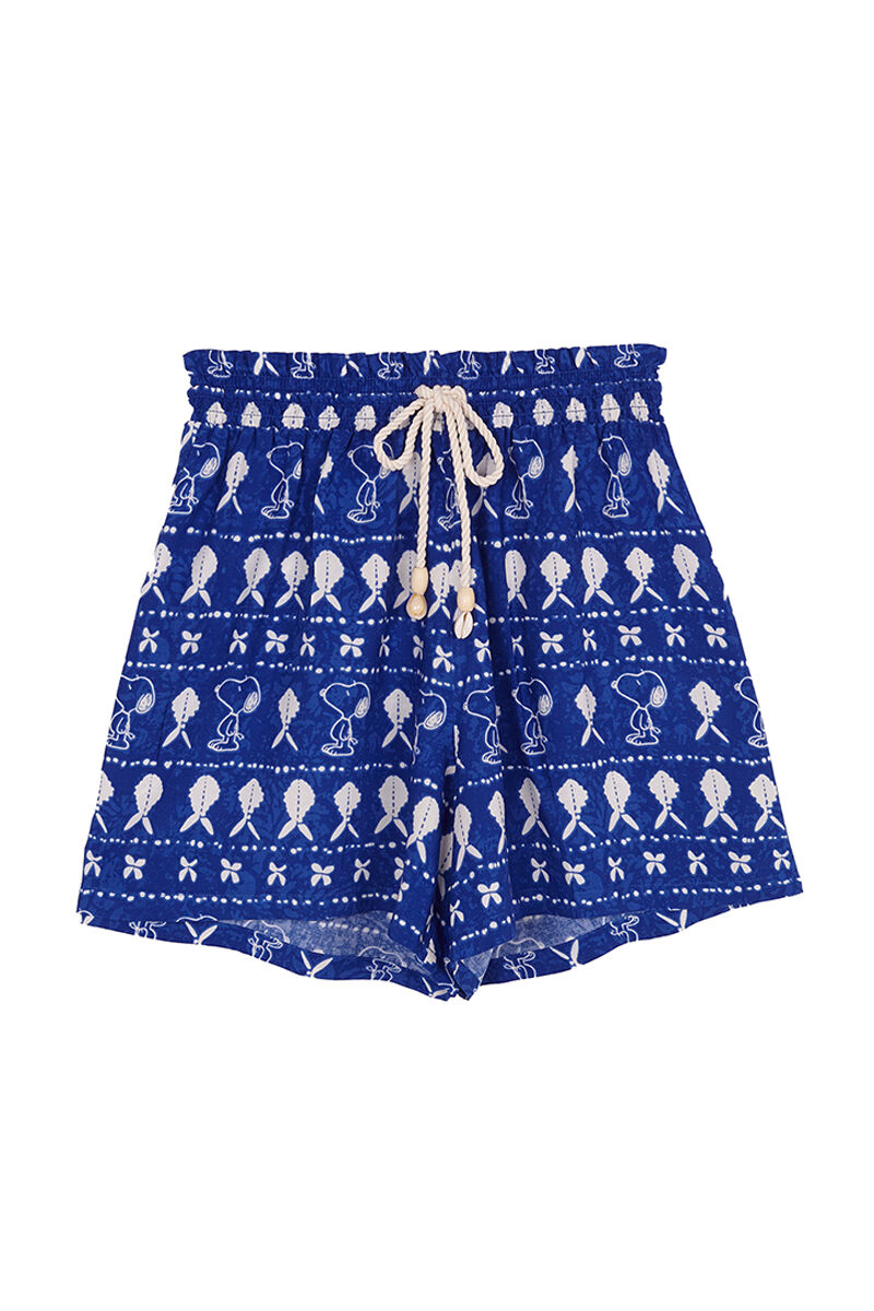 Women'secret Pantal&oacute;n corto viscosa allover Snoopy estampado