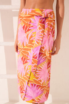 Womensecret Pareo midi con textura tropical estampado