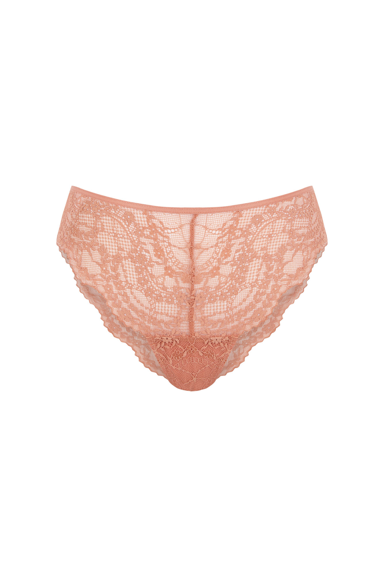 Women'secret Panty cl&aacute;sica de encaje naranja naranja