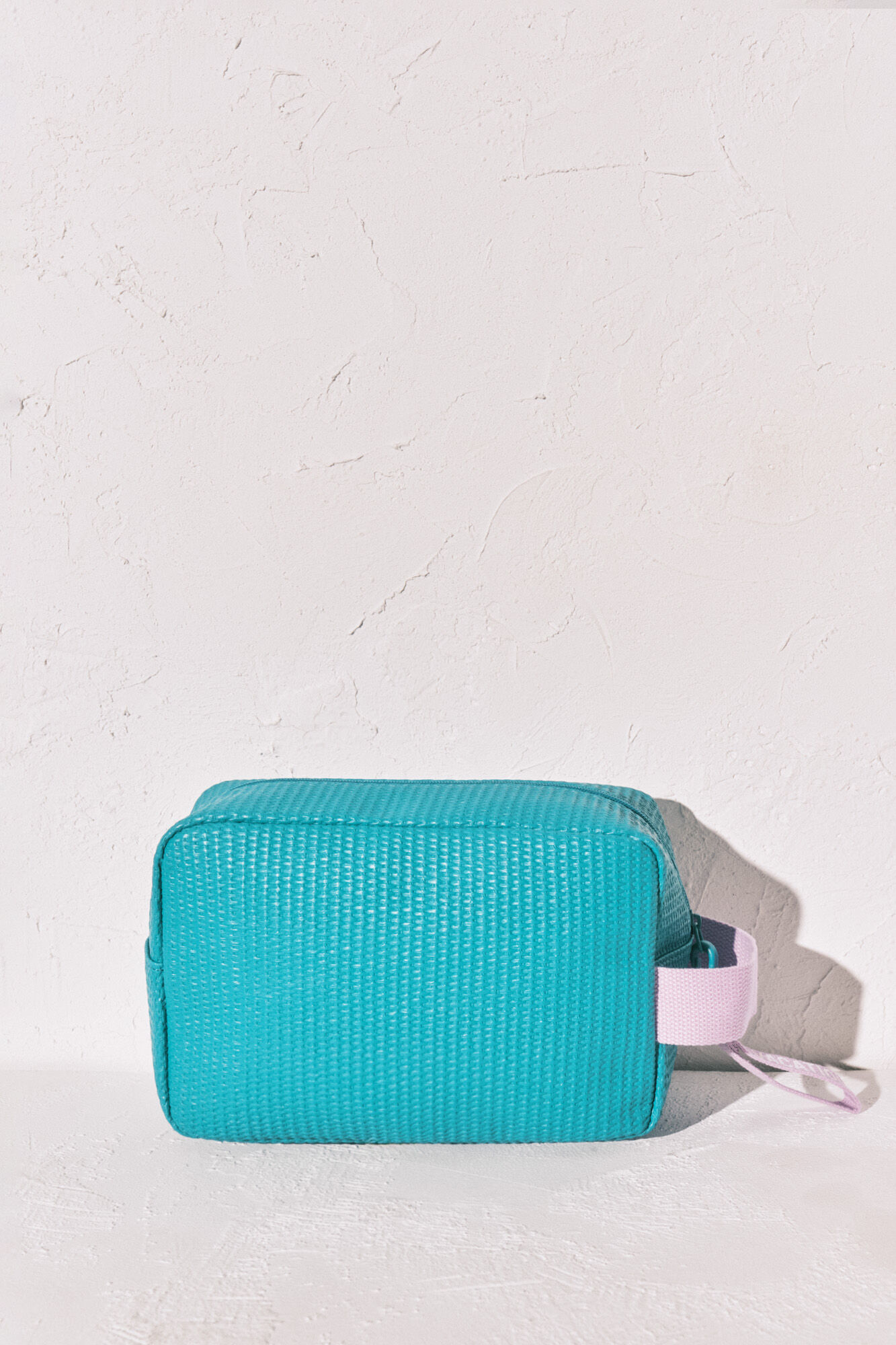 Women'secret Neceser engomado textura rafia azul verde