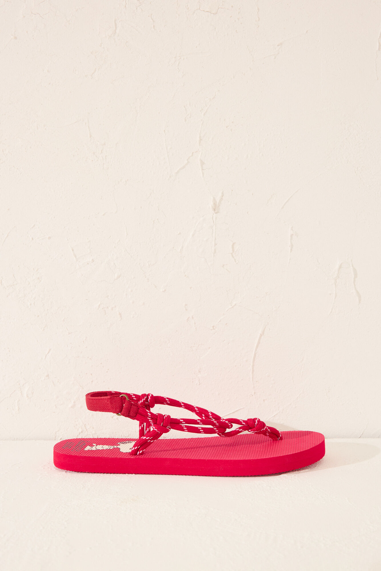 Women'secret Chanclas de cuerda de Snoopy rojo rojo