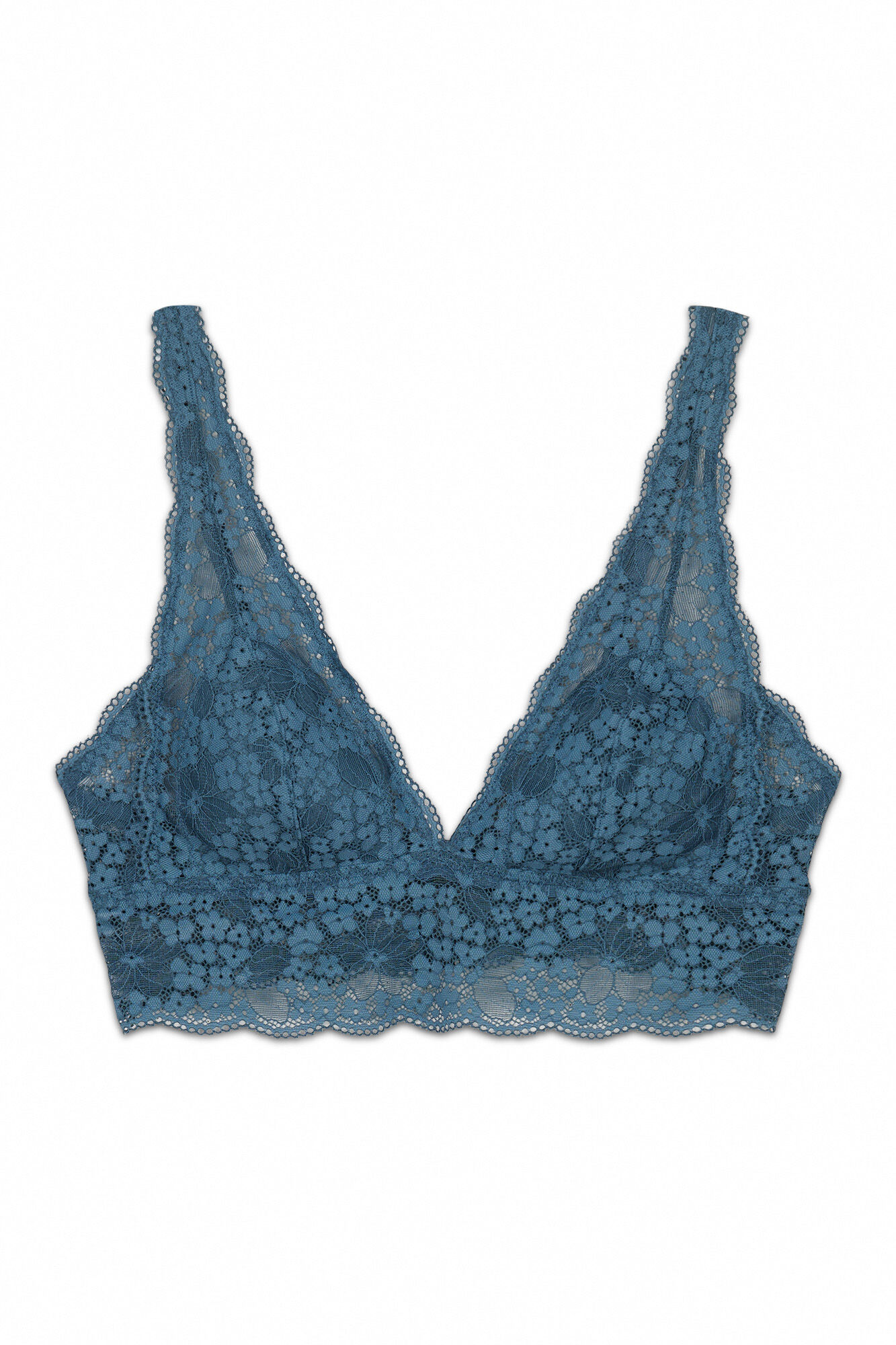 Women'secret Brasier bralette halter de encaje verde azul