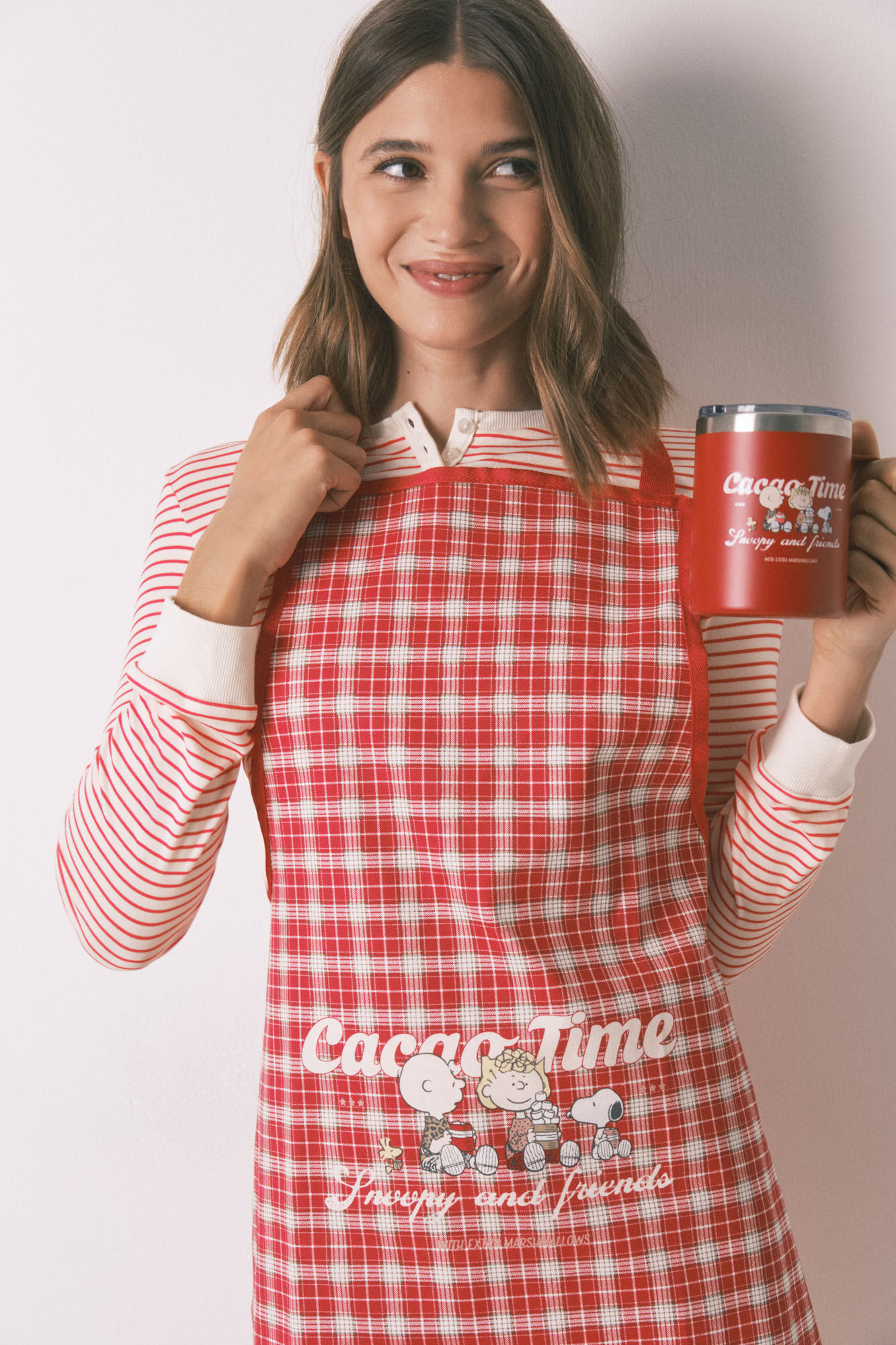 Women'secret Delantal a cuadros de Snoopy