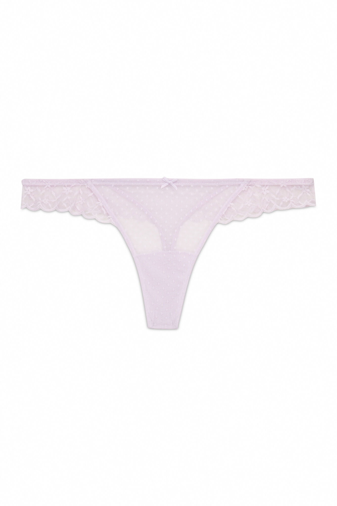 Women'secret Tanga de cintura de encaje lila morado/lila