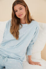 Womensecret Pijama 100% algodón estrellitas azul azul