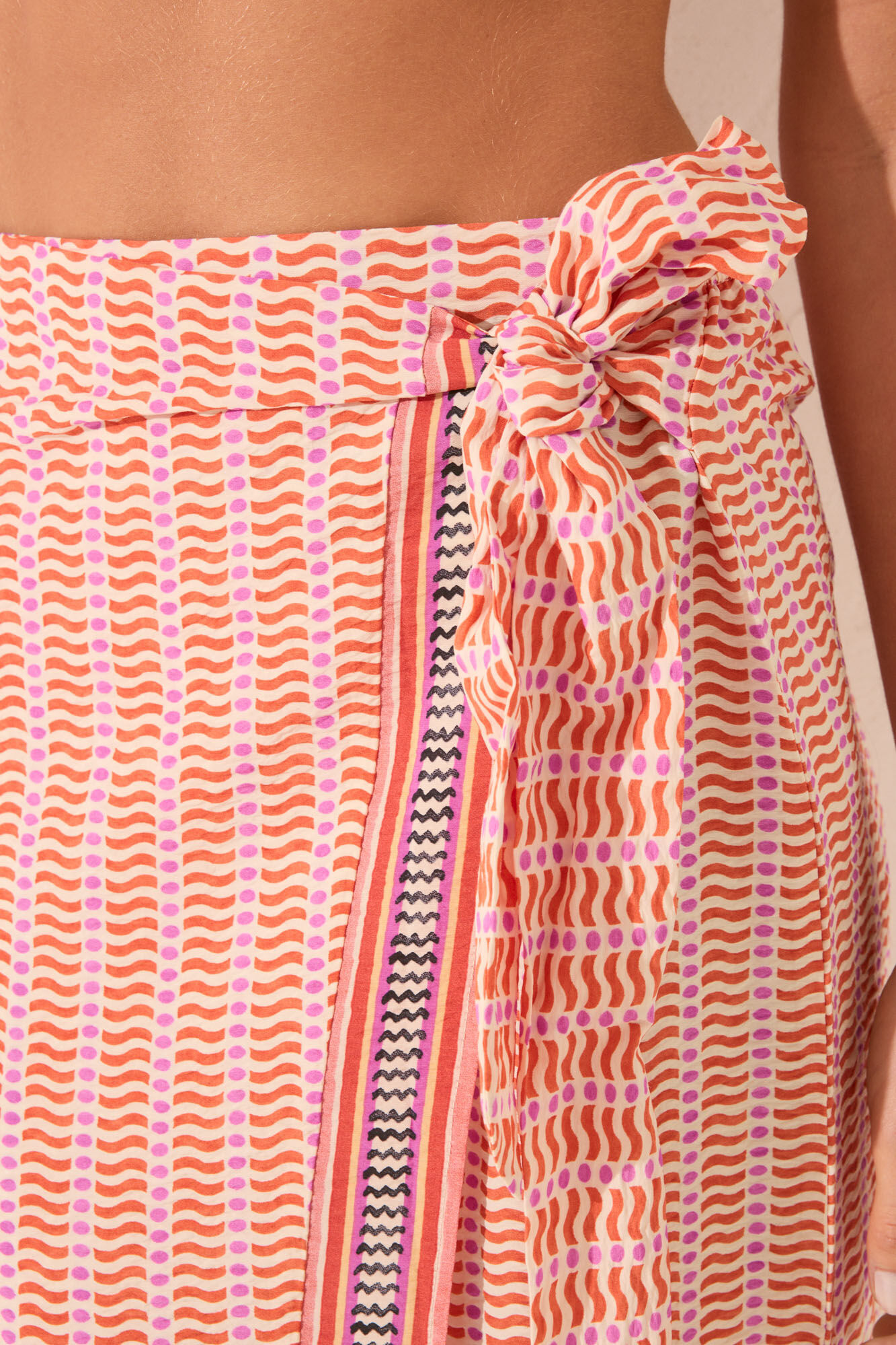 Women'secret Pareo midi con estampado geom&eacute;trico estampado