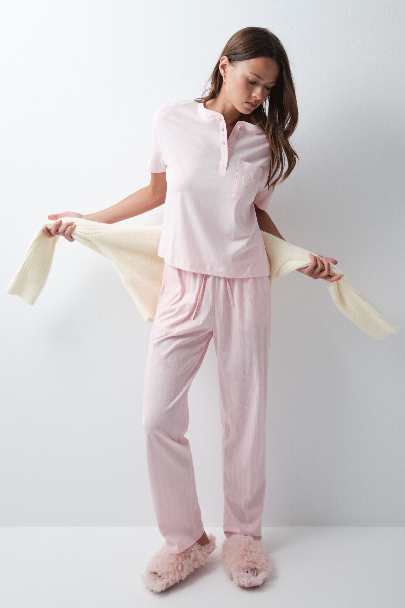 Women'secret Playera de algod&oacute;n rosa