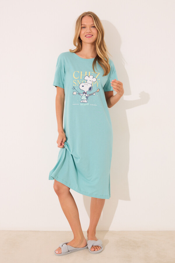 Women'secret Camisón largo 100% algodón Sebastian verde