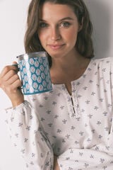 Women'secret Taza térmica con estampado verde estampado