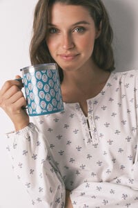 Women'secret Taza térmica con estampado verde