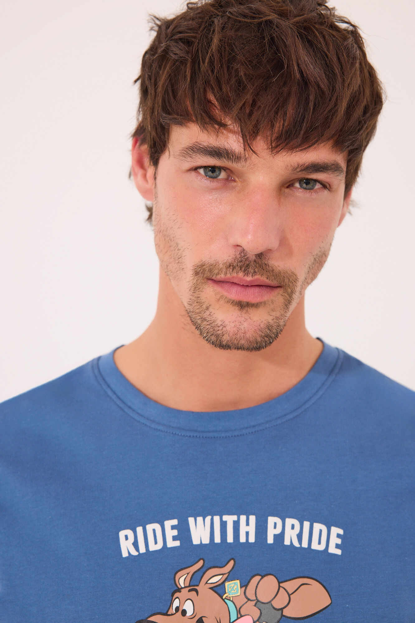 Women'secret Pijama corta hombre 100% algod&oacute;n Scooby Doo azul