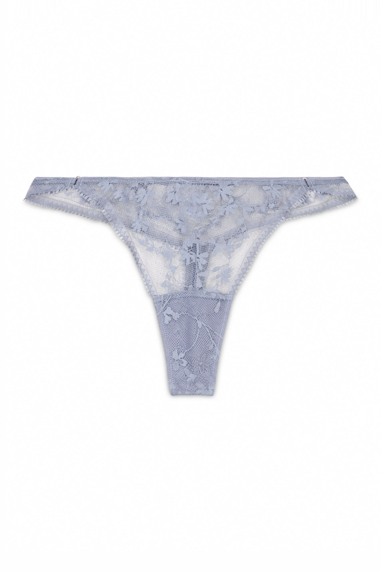 Women'secret Tanga de encaje de lurex azul azul
