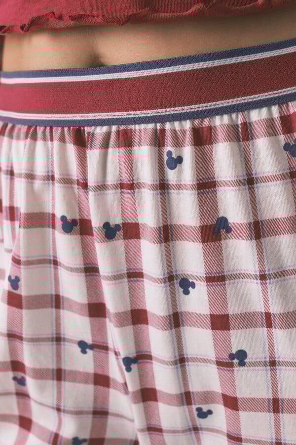 Women'secret Pijama larga de algodón de Mickey rojo rojo