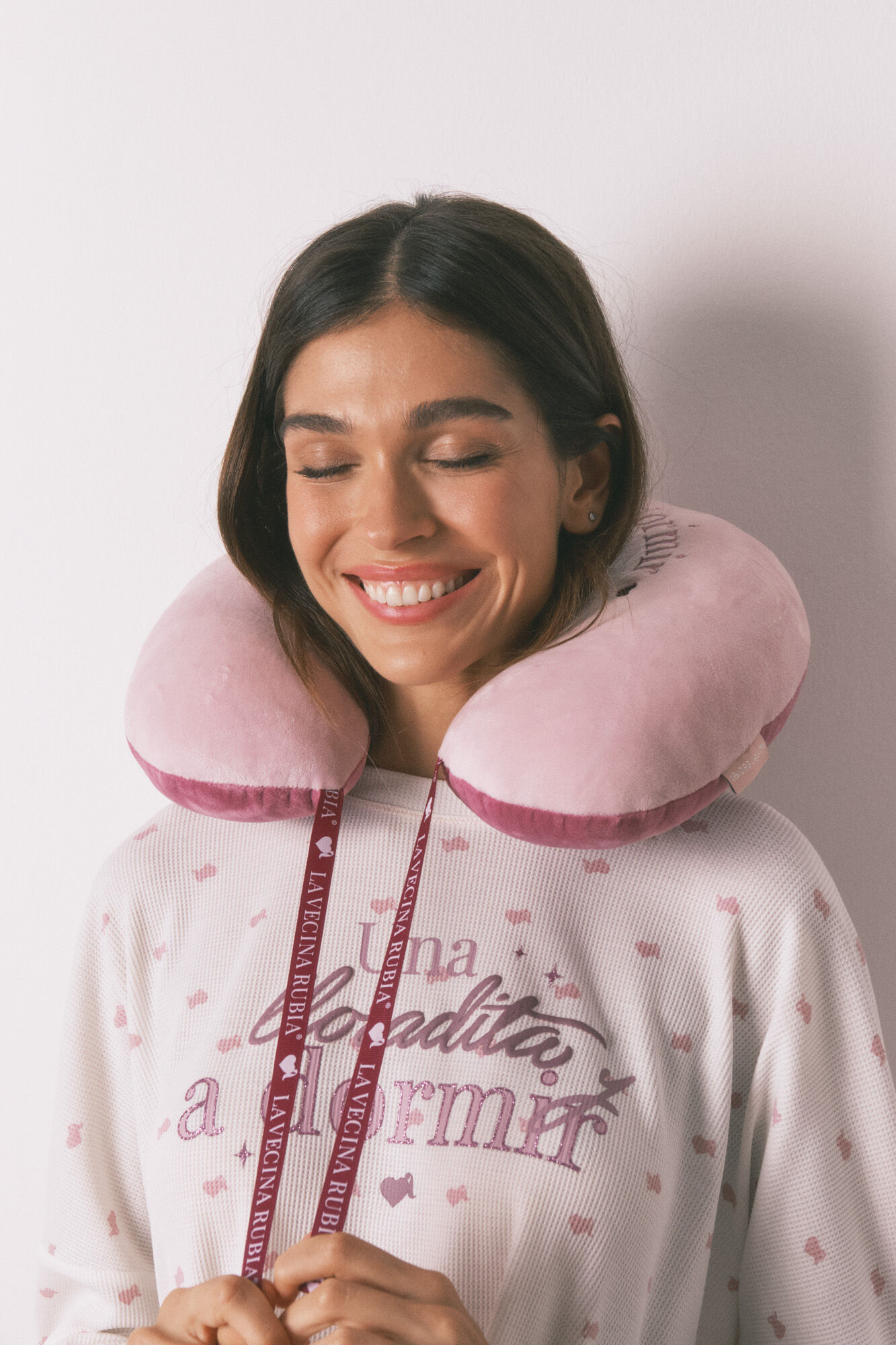 Women'secret Almohada de viaje rosa cuello