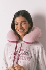 Women'secret Almohada de viaje rosa cuello rosa
