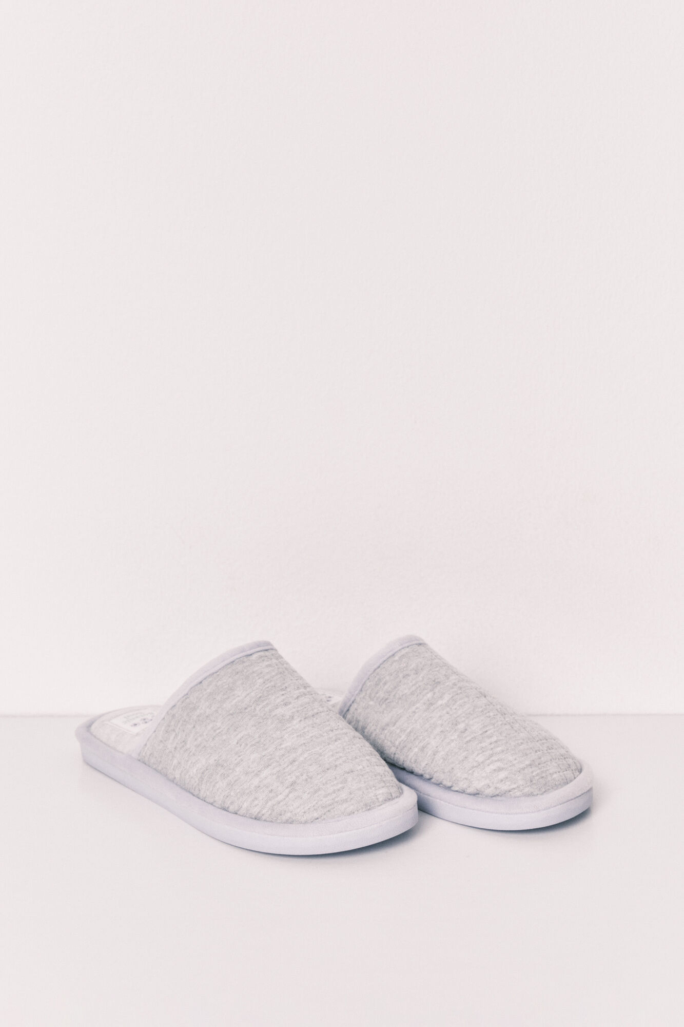 Women'secret Pantuflas gris y violeta verde