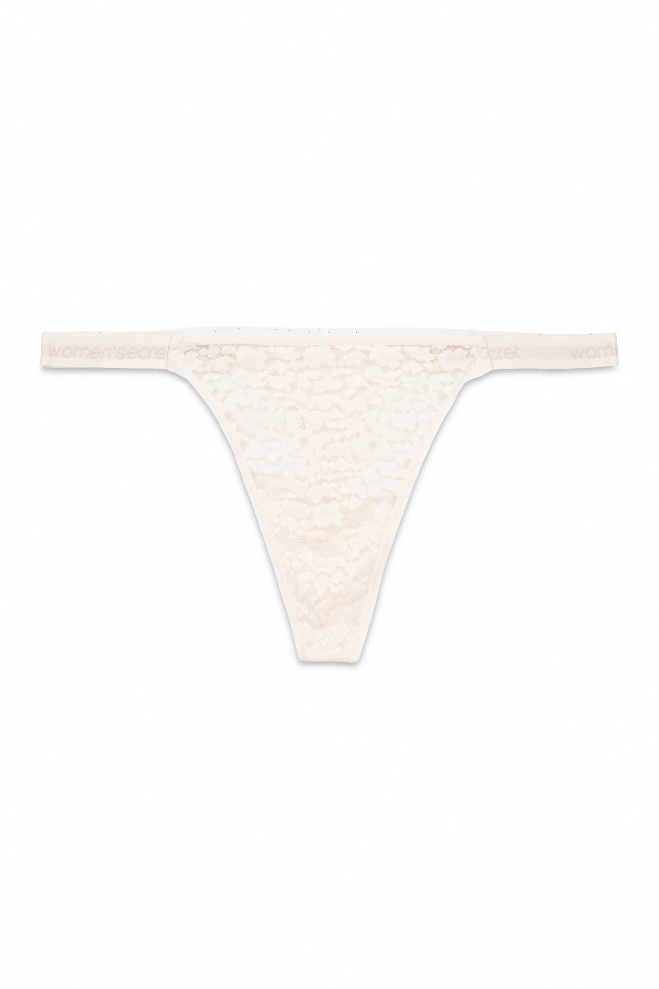 Women'secret Encaje de encaje con estampado animal marfil