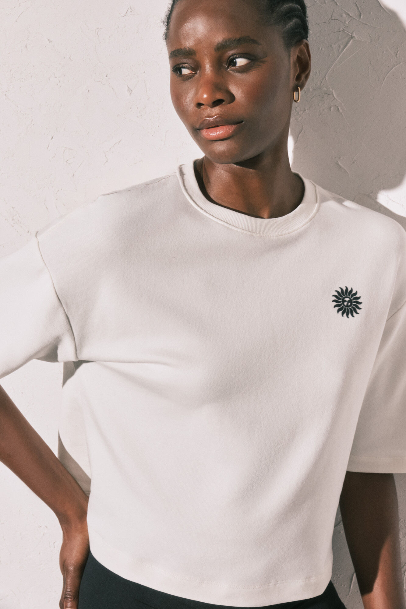 Women'secret Playera de felpa con estampado "Club del Mar" blanca marfil