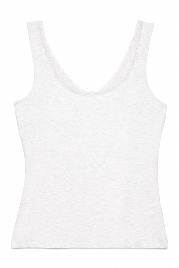 Women'secret Playera de tirantes gris  gris