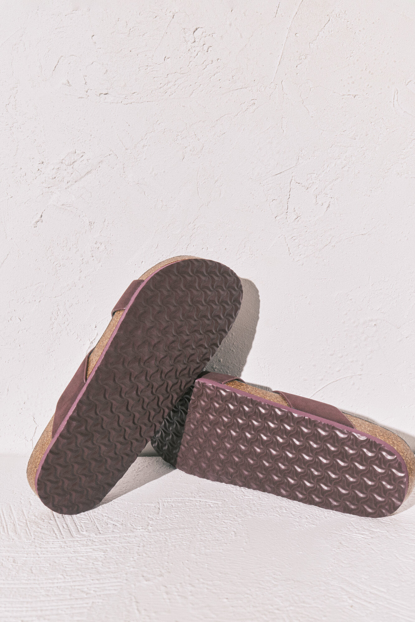 Women'secret Sandalias bio de tiras cruzadas granate p&uacute;rpura