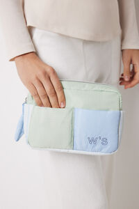 Womensecret Neceser mediano nylon estampado rayas estampado