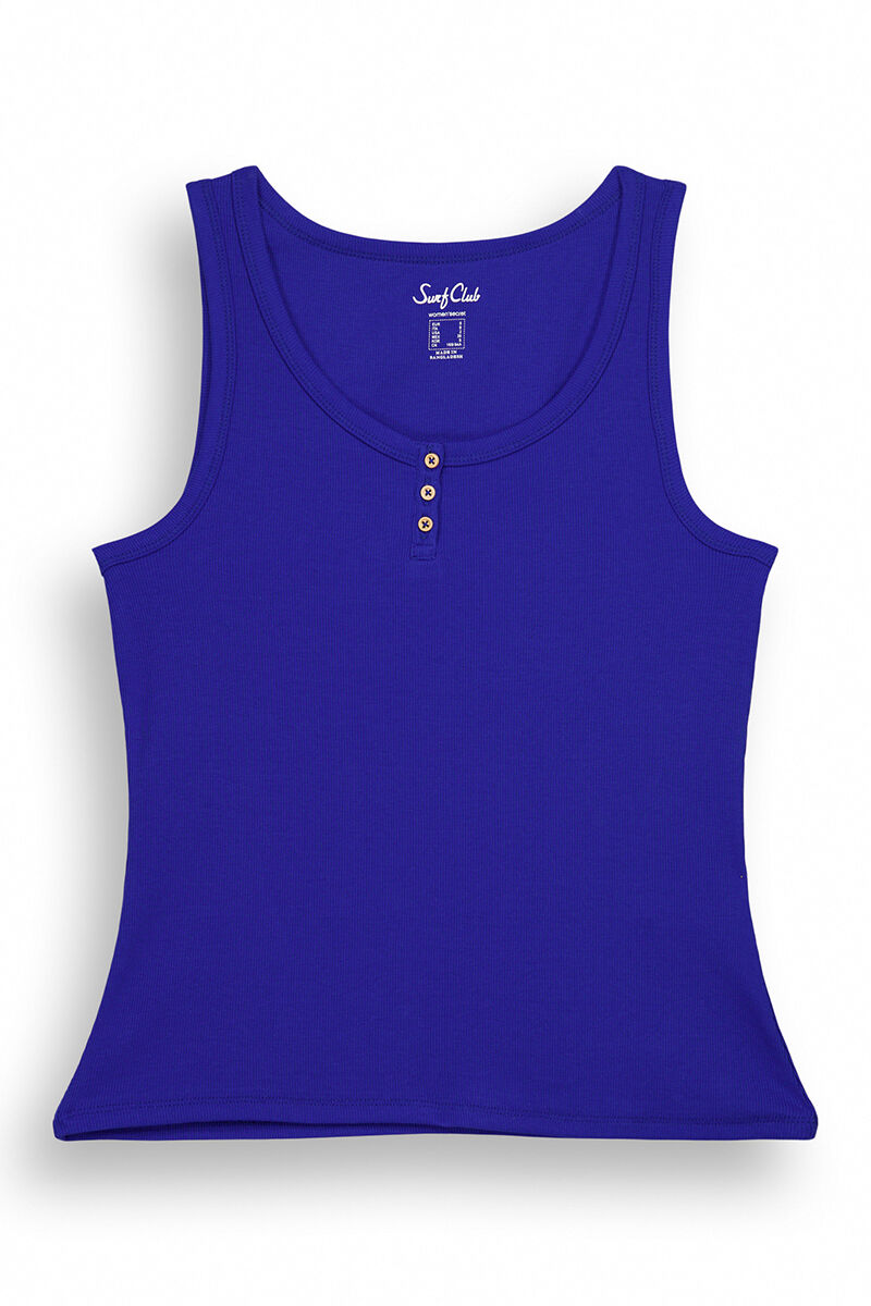 Women'secret Playera tirantes canal&eacute; azul estampado
