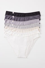 Women'secret Pack 7 panties clásicos algodón blanco